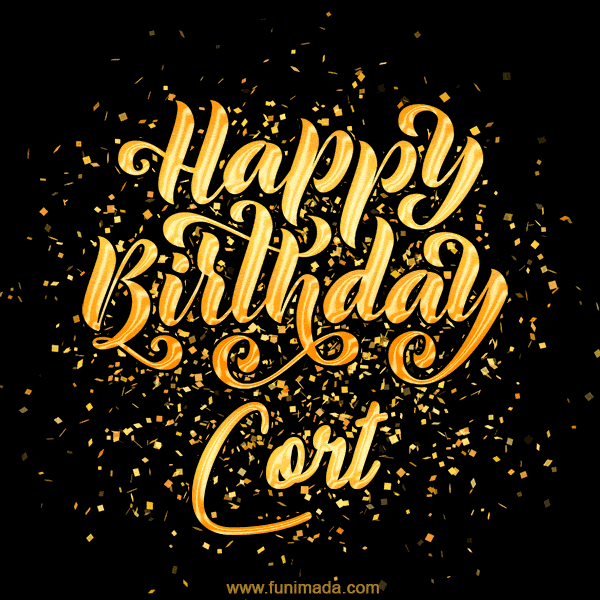 Happy Birthday Card for Cort - Download GIF and Send for Free