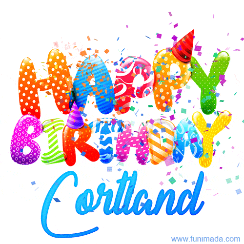 Happy Birthday Cortland - Creative Personalized GIF With Name