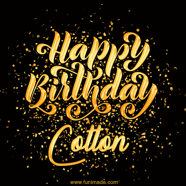 Happy Birthday Card for Cotton - Download GIF and Send for Free