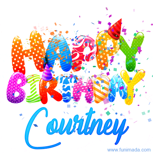 Happy Birthday Courtney - Creative Personalized GIF With Name