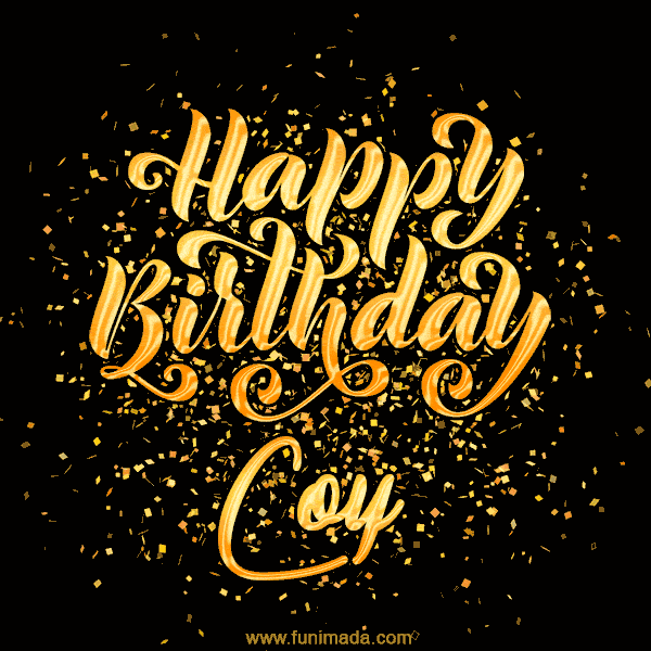 Happy Birthday Card for Coy - Download GIF and Send for Free