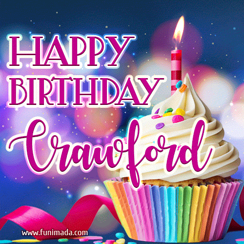 Happy Birthday Crawford - Lovely Animated GIF