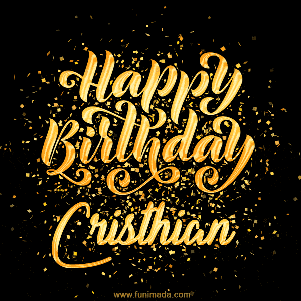 Happy Birthday Card for Cristhian - Download GIF and Send for Free
