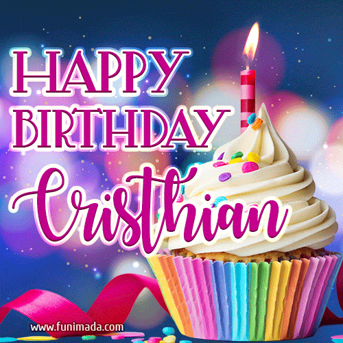 Happy Birthday Cristhian - Lovely Animated GIF