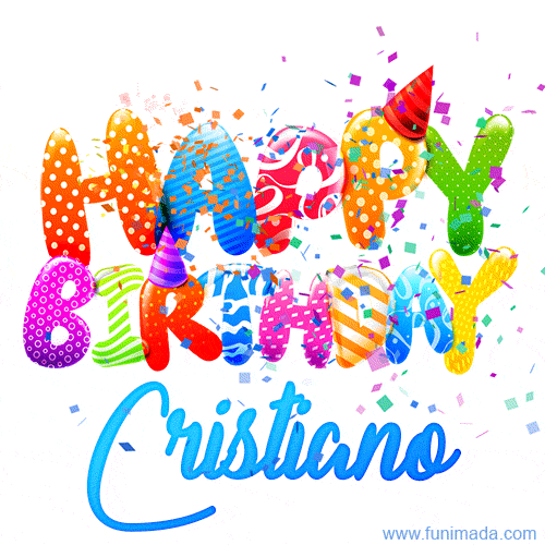 Happy Birthday Cristiano - Creative Personalized GIF With Name