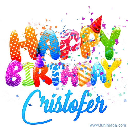 Happy Birthday Cristofer - Creative Personalized GIF With Name
