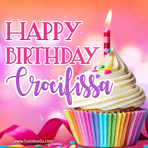 Happy Birthday Crocifissa - Lovely Animated GIF