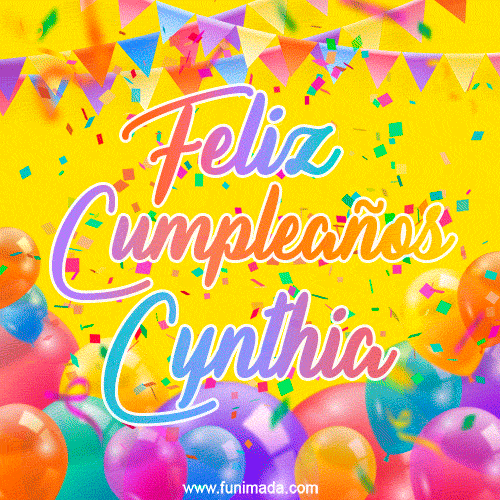Feliz Cumpleaños Cynthia (GIF)