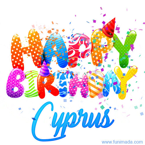 Happy Birthday Cyprus - Creative Personalized GIF With Name
