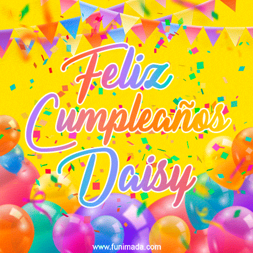 Feliz Cumpleaños Daisy (GIF)