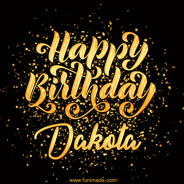 Happy Birthday Card for Dakota - Download GIF and Send for Free