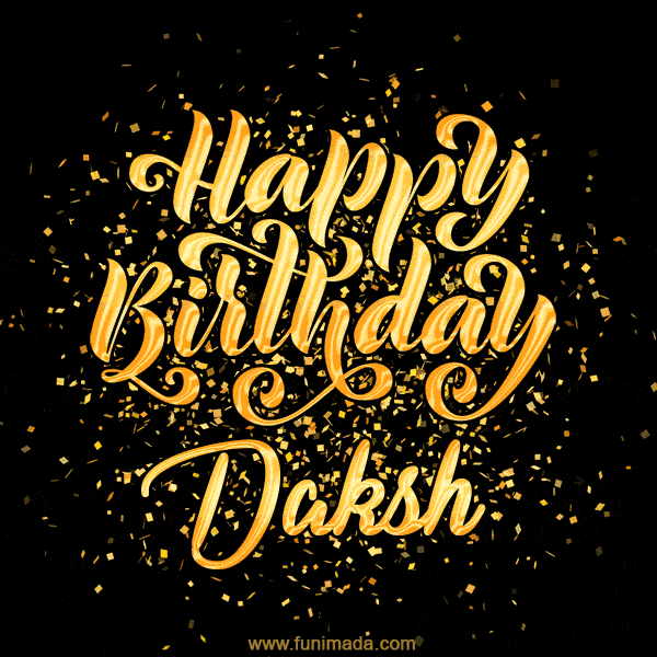 Happy Birthday Card for Daksh - Download GIF and Send for Free