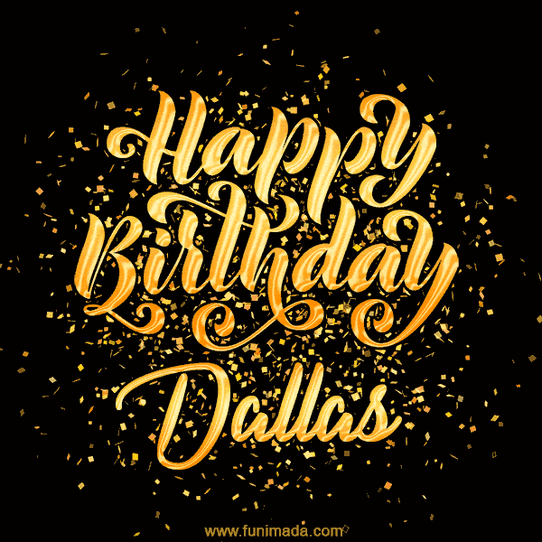 Happy Birthday Card for Dallas - Download GIF and Send for Free