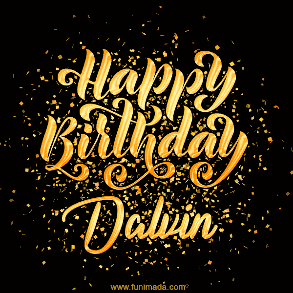 Happy Birthday Card for Dalvin - Download GIF and Send for Free