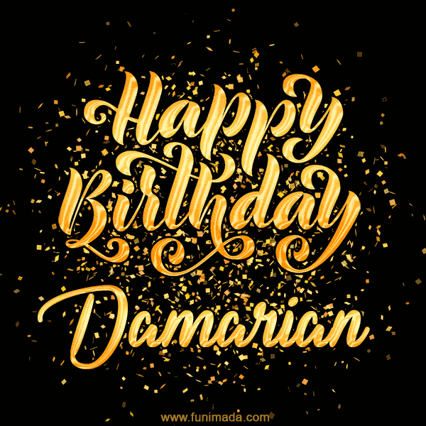 Happy Birthday Card for Damarian - Download GIF and Send for Free