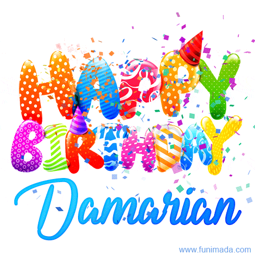 Happy Birthday Damarian - Creative Personalized GIF With Name