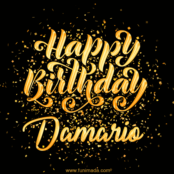 Happy Birthday Card for Damario - Download GIF and Send for Free