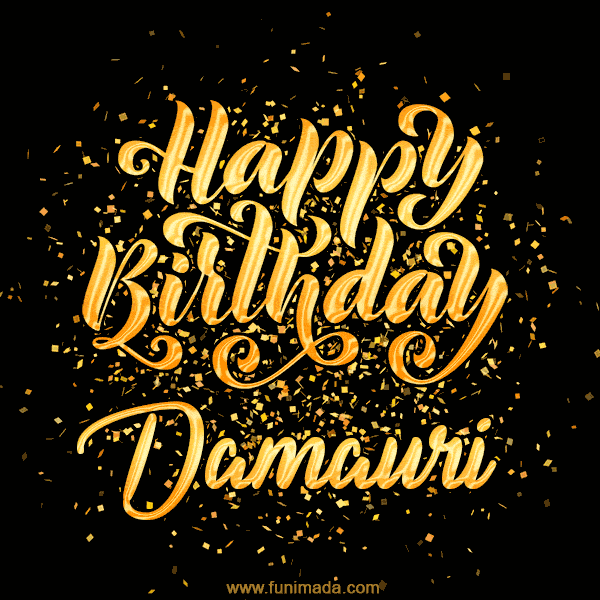 Happy Birthday Card for Damauri - Download GIF and Send for Free