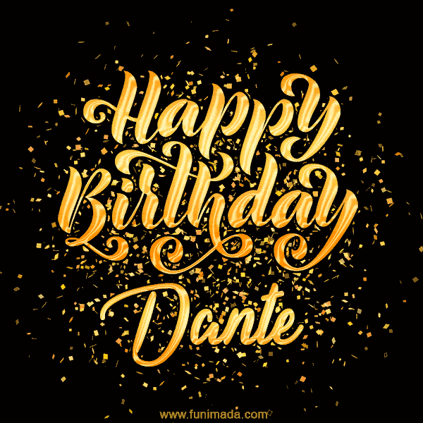 Happy Birthday Card for Dante - Download GIF and Send for Free