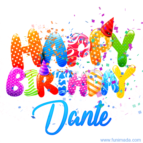 Happy Birthday Dante - Creative Personalized GIF With Name
