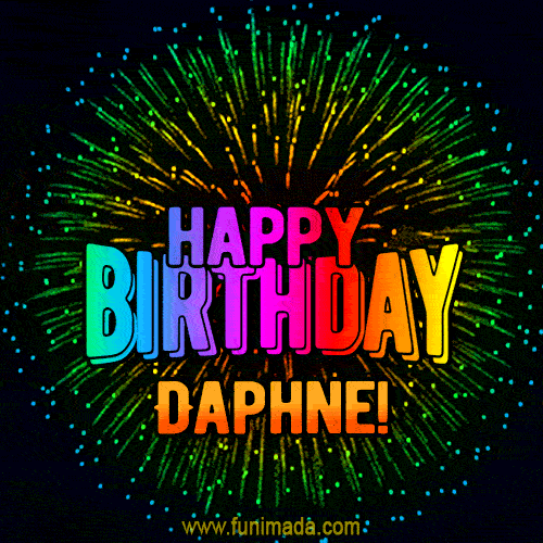 New Bursting with Colors Happy Birthday Daphne GIF and Video with Music