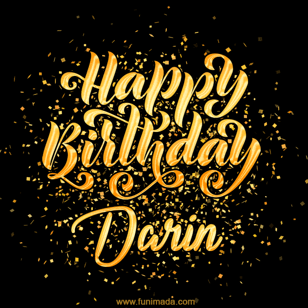 Happy Birthday Card for Darin - Download GIF and Send for Free