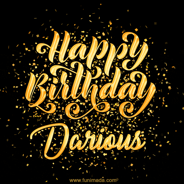 Happy Birthday Card for Darious - Download GIF and Send for Free