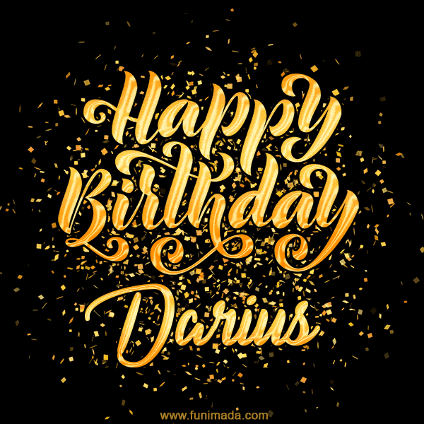 Happy Birthday Card for Darius - Download GIF and Send for Free