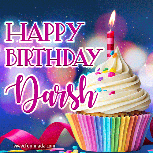 Happy Birthday Darsh - Lovely Animated GIF