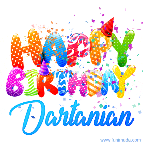 Happy Birthday Dartanian - Creative Personalized GIF With Name