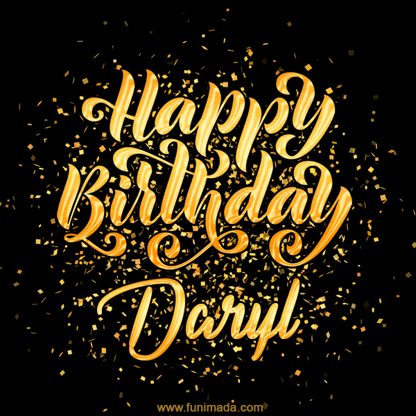 Happy Birthday Card for Daryl - Download GIF and Send for Free