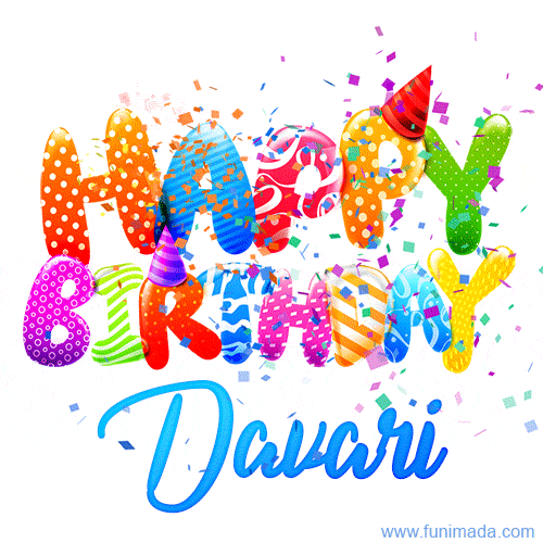 Happy Birthday Davari - Creative Personalized GIF With Name