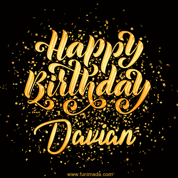 Happy Birthday Card for Davian - Download GIF and Send for Free