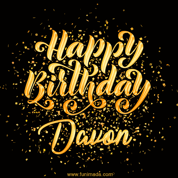 Happy Birthday Card for Davon - Download GIF and Send for Free
