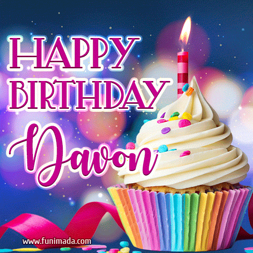 Happy Birthday Davon - Lovely Animated GIF