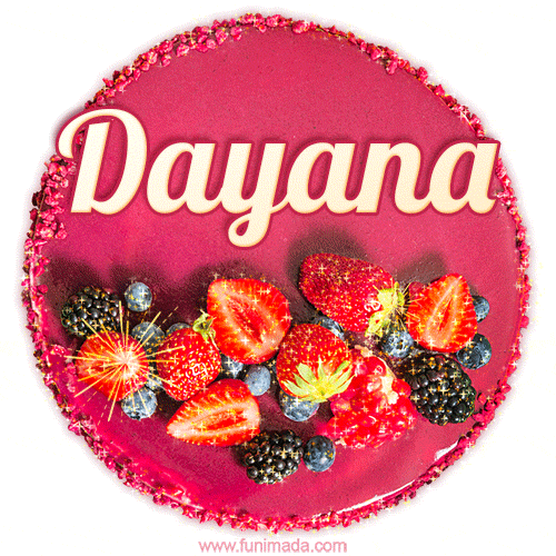 Happy Birthday Cake with Name Dayana - Free Download