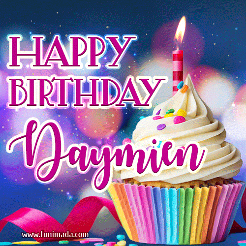 Happy Birthday Daymien - Lovely Animated GIF