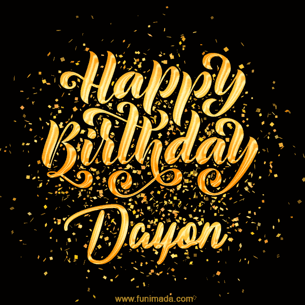 Happy Birthday Card for Dayon - Download GIF and Send for Free