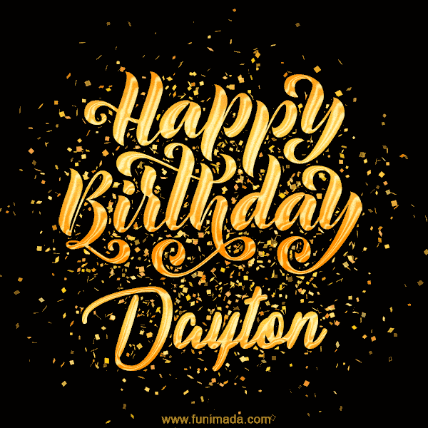 Happy Birthday Card for Dayton - Download GIF and Send for Free