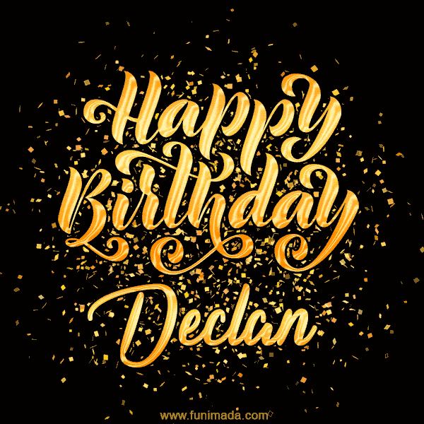 Happy Birthday Card for Declan - Download GIF and Send for Free