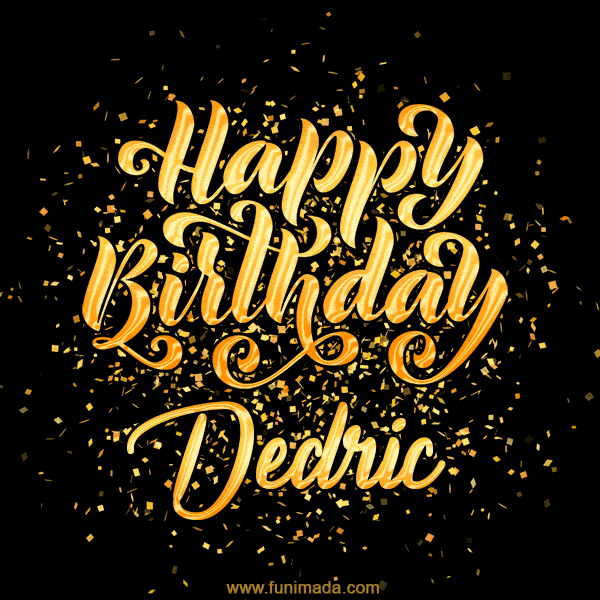 Happy Birthday Card for Dedric - Download GIF and Send for Free