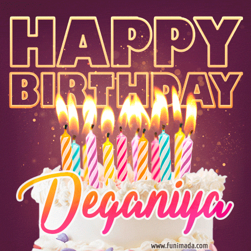Deganiya - Animated Happy Birthday Cake GIF Image for WhatsApp