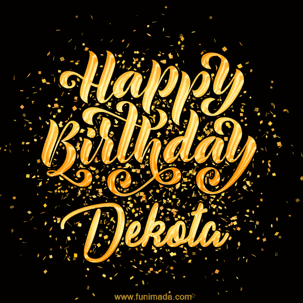 Happy Birthday Card for Dekota - Download GIF and Send for Free