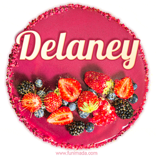 Happy Birthday Cake with Name Delaney - Free Download