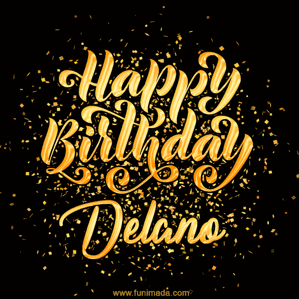 Happy Birthday Card for Delano - Download GIF and Send for Free