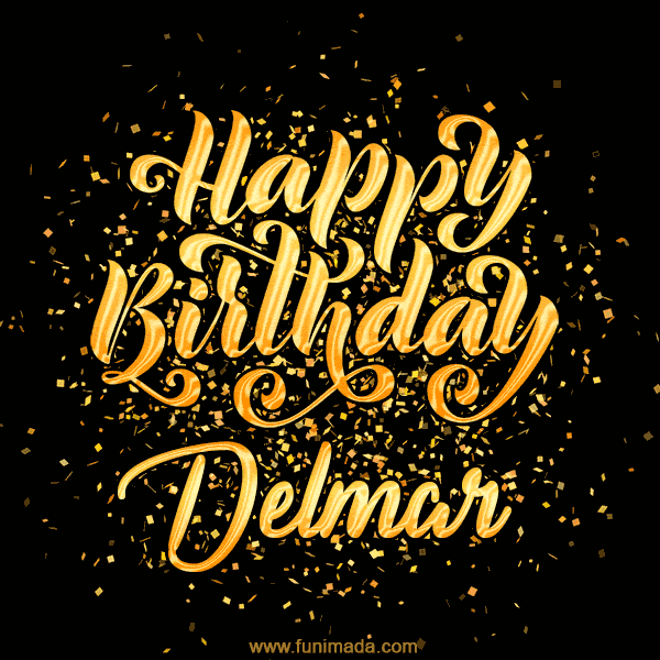 Happy Birthday Card for Delmar - Download GIF and Send for Free