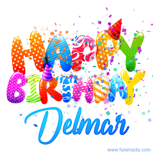 Happy Birthday Delmar - Creative Personalized GIF With Name