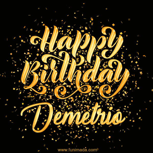 Happy Birthday Card for Demetrio - Download GIF and Send for Free