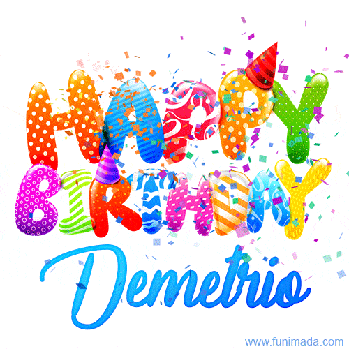 Happy Birthday Demetrio - Creative Personalized GIF With Name