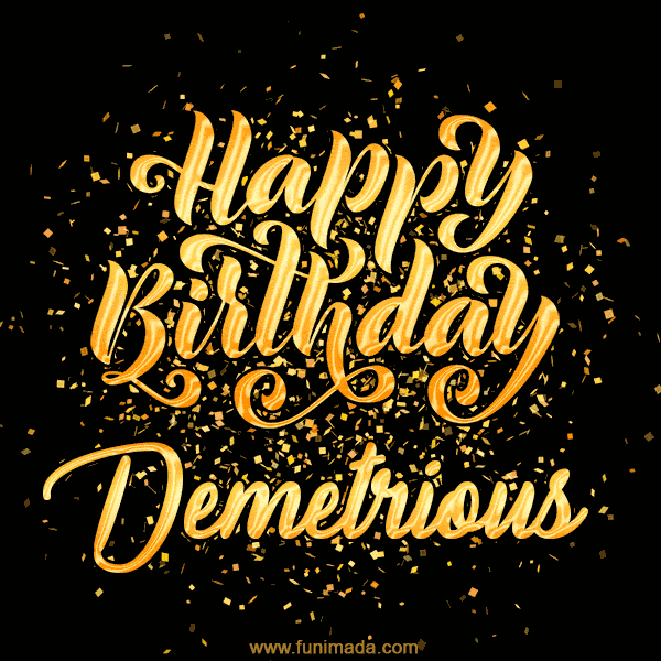 Happy Birthday Card for Demetrious - Download GIF and Send for Free